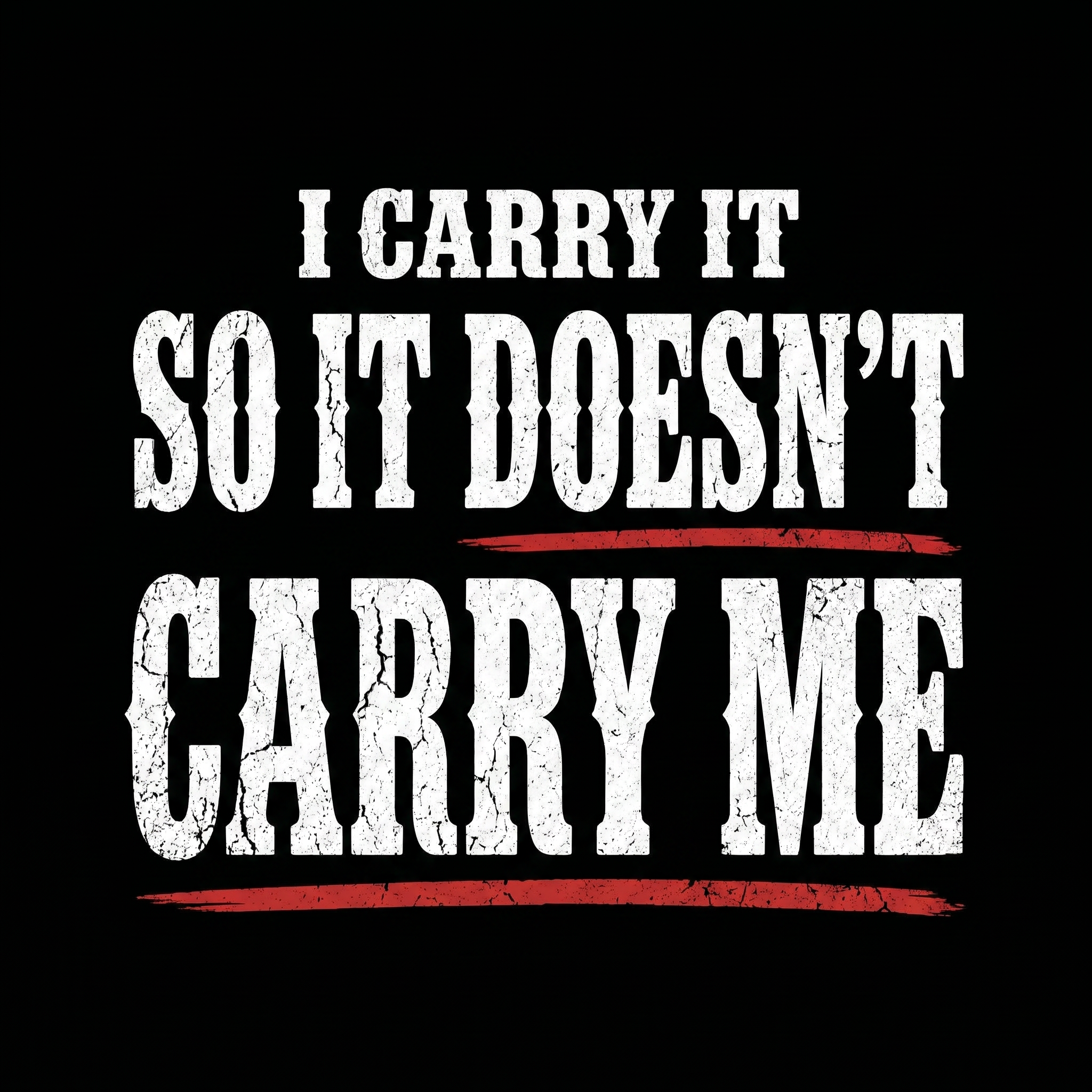 Men's mental health graphic tee — I Carry It Tee, The Quiet War