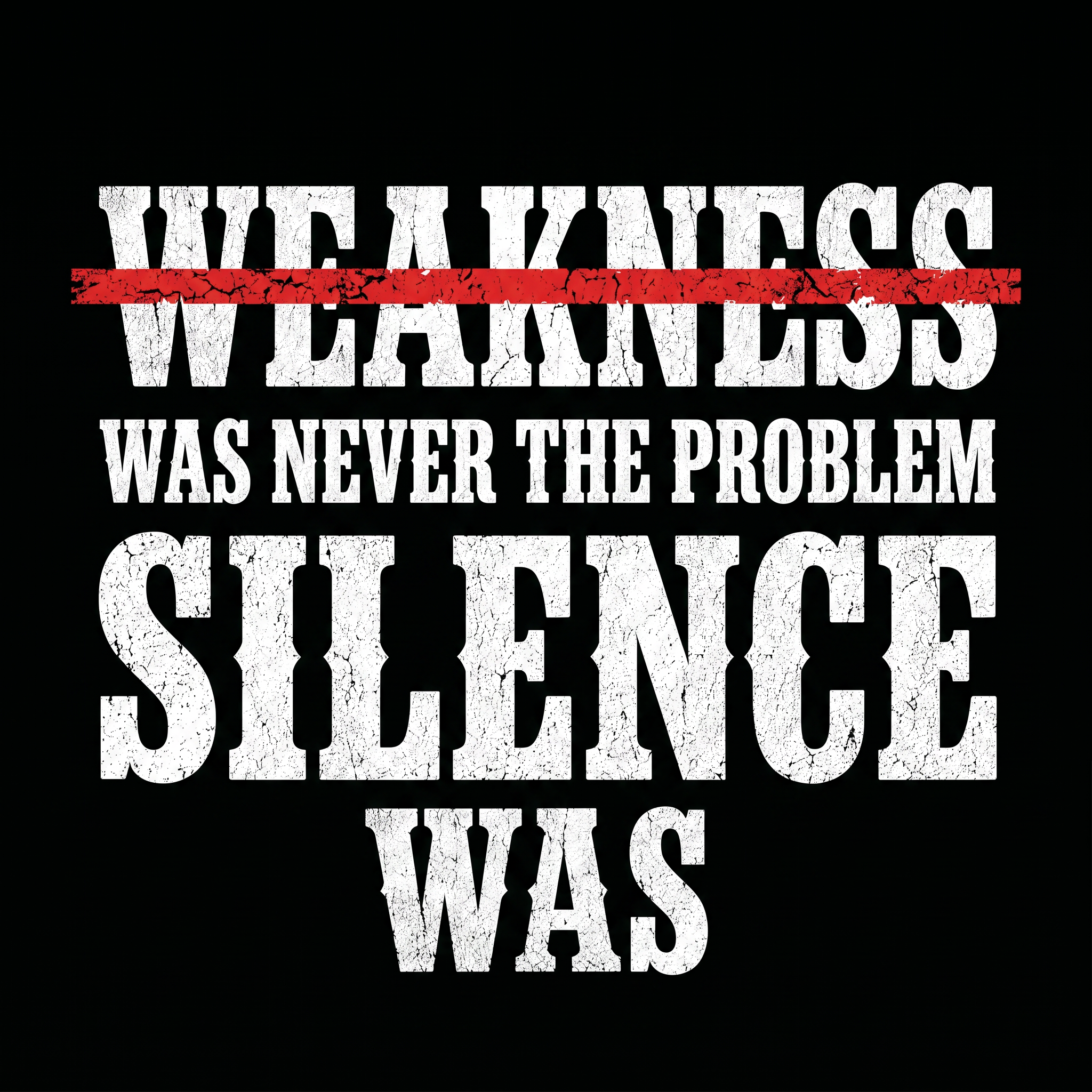 Men's mental health graphic tee — Silence Was Tee, The Quiet War