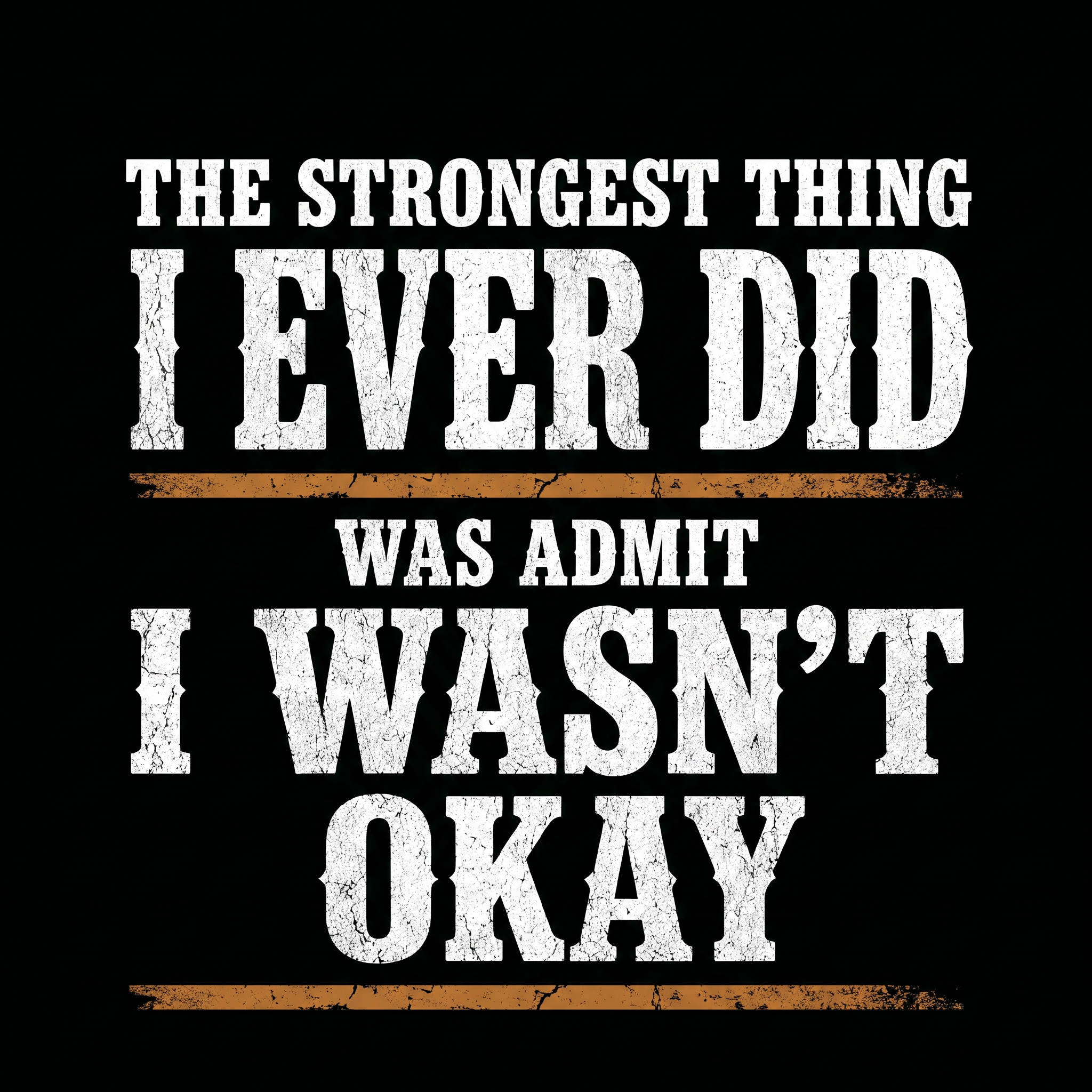 Men's mental health graphic tee — The Strongest Thing Tee, The Quiet War